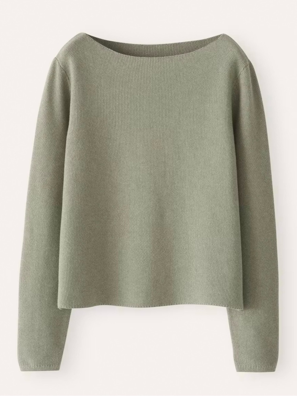 Poetry Boat Neck Organic Cotton Long Sleeve Sweater US 12
